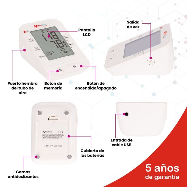 Baumanómetro Digital De Brazo Con Voz YE670A - Imagen 3