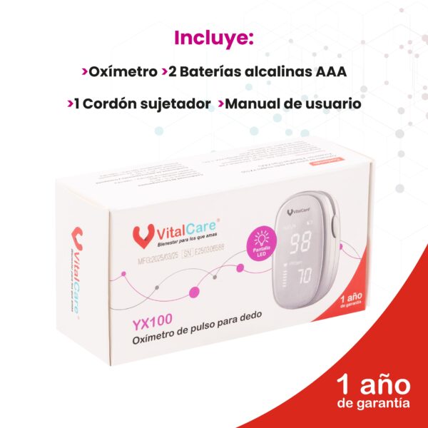 Oxímetro De Pulso De Dedo YX100 - Imagen 7