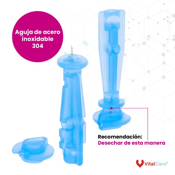 Lancetas Estériles VitalChek 100 Piezas - Imagen 4