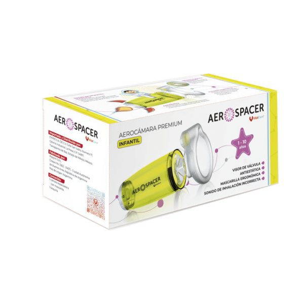 Aerocámara Premium Aerospacer con Mascarilla y Boquilla – Infantil - Imagen 3