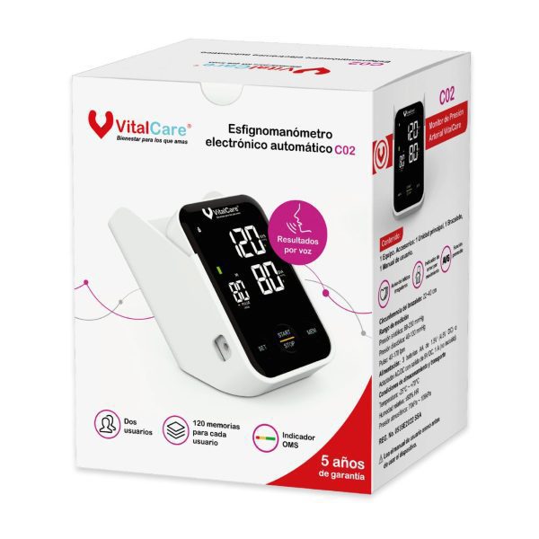 Baumanómetro Digital De Brazo Multiusuario Con Resultados Por Voz – C02 - Imagen 3