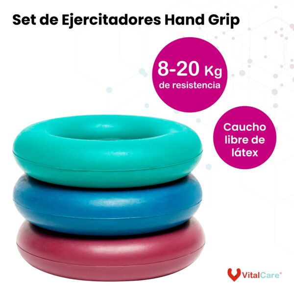 Kit de 3 Ejercitadores de Mano – Hand Grips - Imagen 2