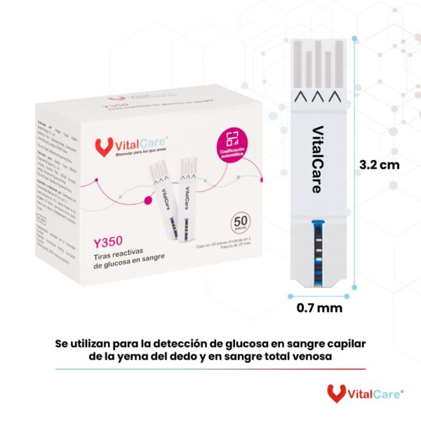 50 Tiras Reactivas Para Medidor de Glucosa 310 - Imagen 4