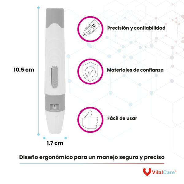 Puncionador de lancetas estériles con 5 niveles - Imagen 3