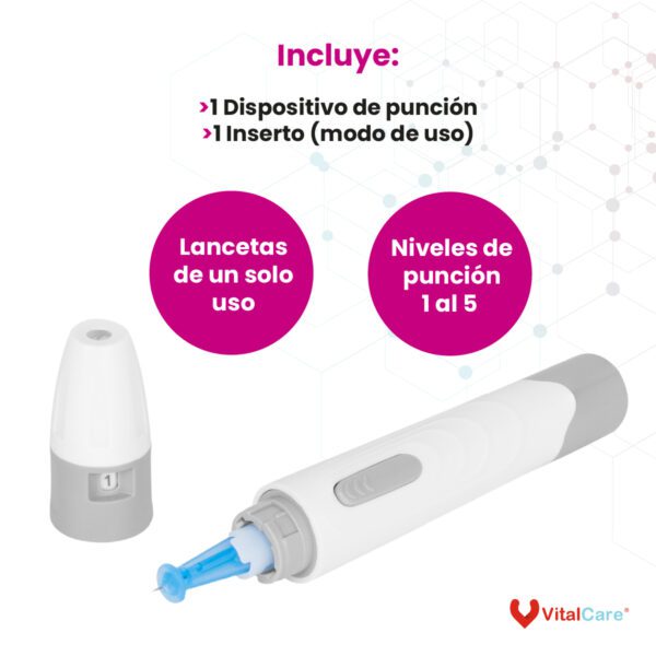 Puncionador de lancetas estériles con 5 niveles - Imagen 5