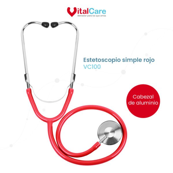Estetoscopio Simple | Color Rojo - Imagen 2