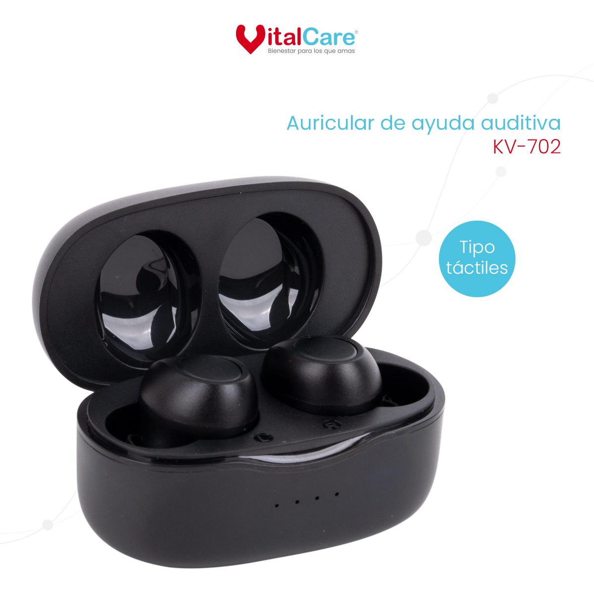 Auriculares de Ayuda Auditiva KV-702 Recargables Intrauriculares - Imagen 2