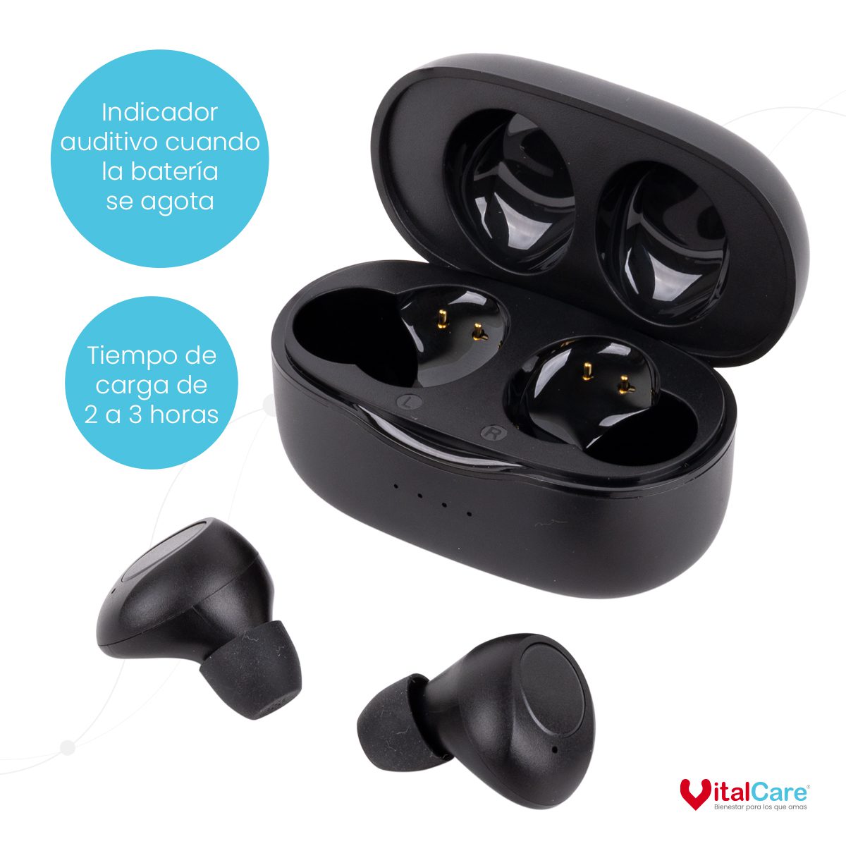 Auriculares de Ayuda Auditiva KV-702 Recargables Intrauriculares - Imagen 3