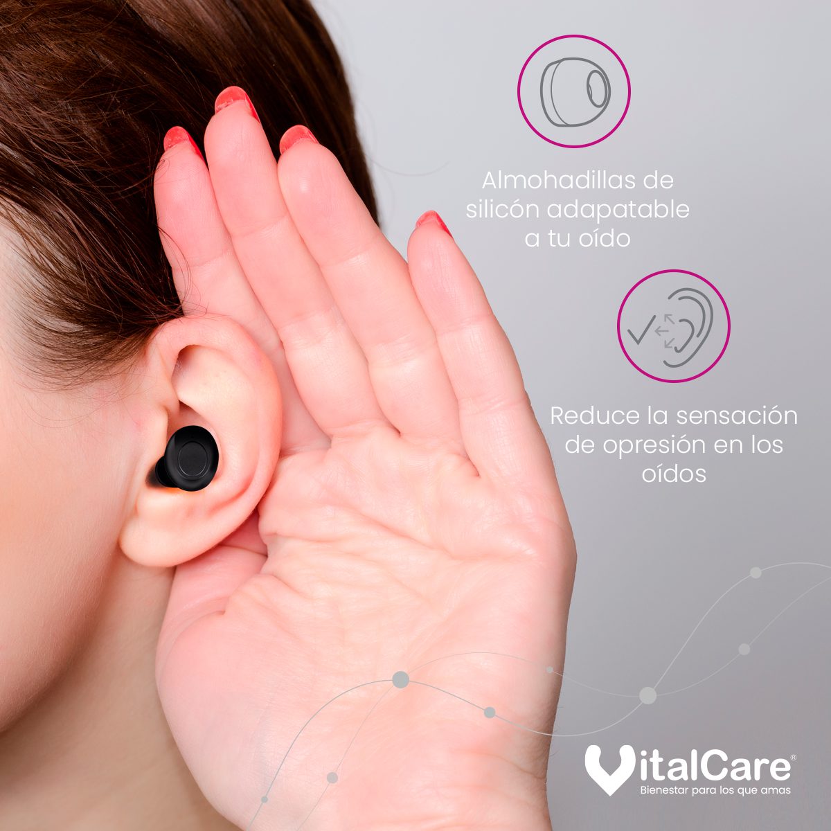 Auriculares de Ayuda Auditiva KV-702 Recargables Intrauriculares - Imagen 5