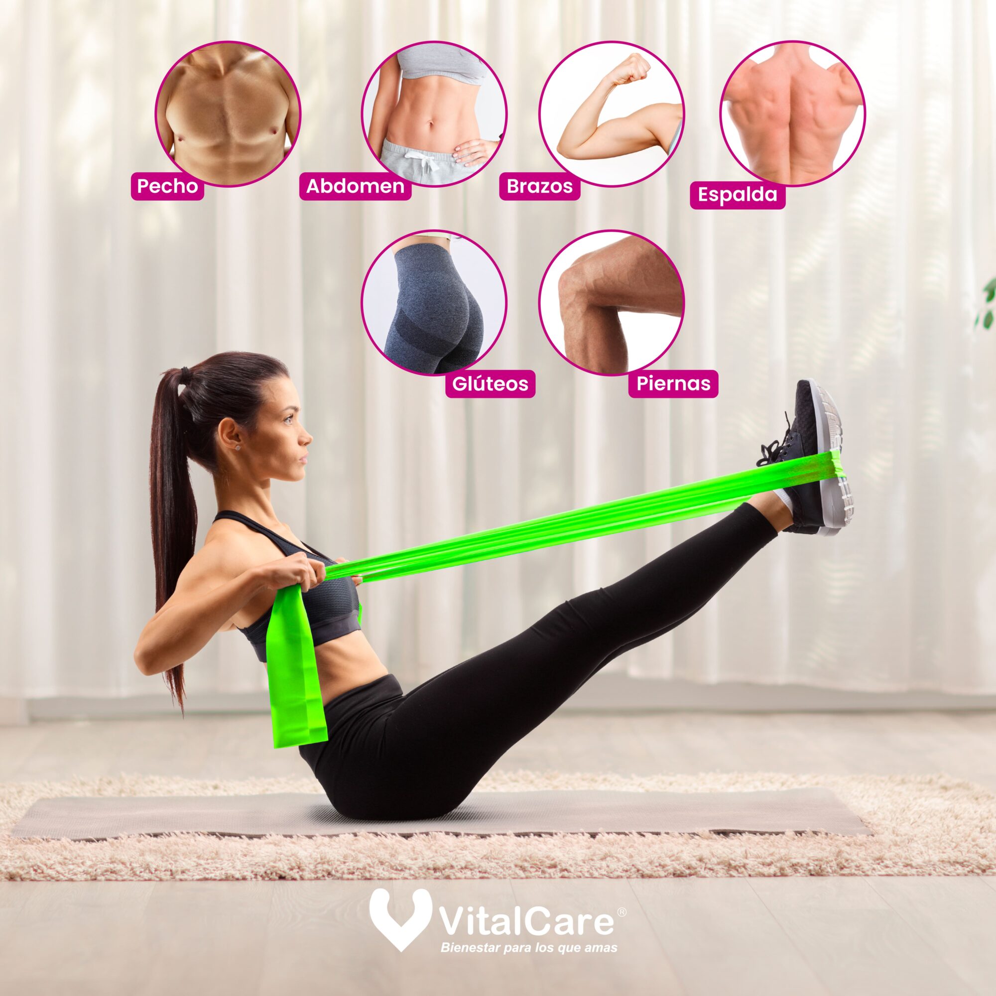 Banda de Resistencia para Pilates y Entrenamiento 3.6 kg - Imagen 6