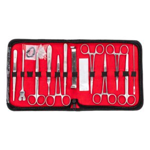 Estuche de Disección de 16 Piezas de Acero Inoxidable