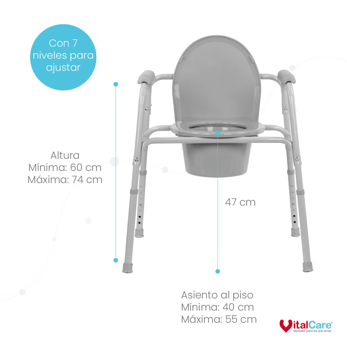 Silla Cómodo Fija Ajustable para Baño y Ducha - Imagen 3
