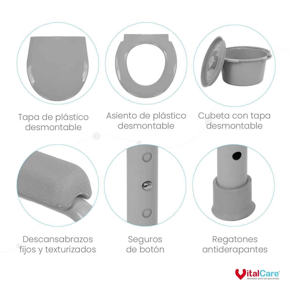 Silla Cómodo Fija Ajustable para Baño y Ducha - Imagen 6