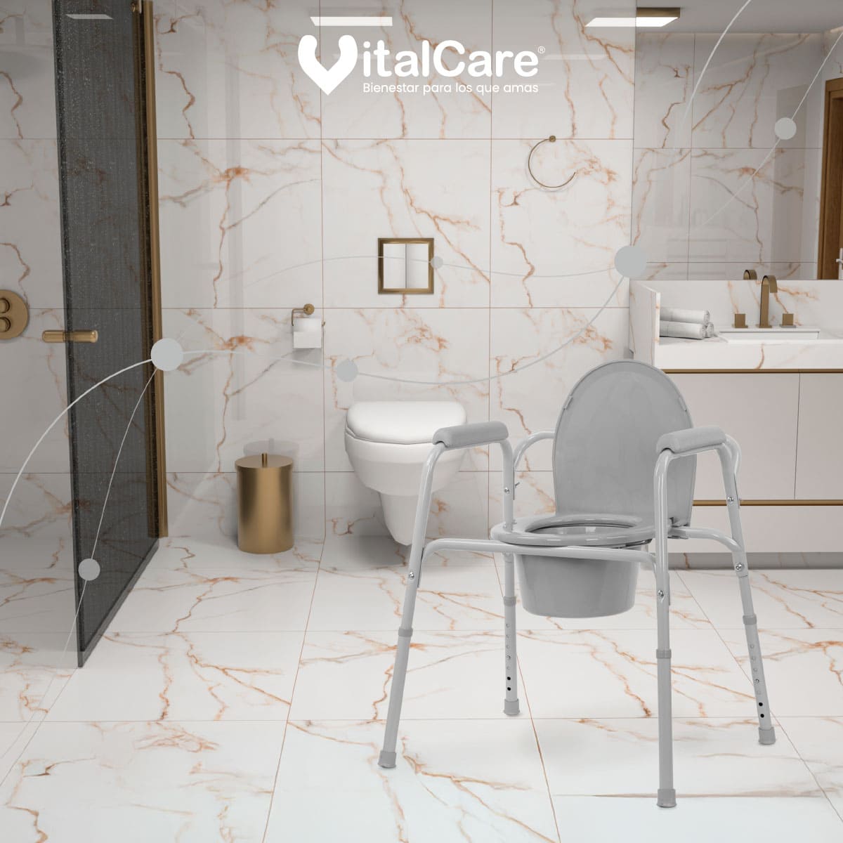Silla Cómodo Fija Ajustable para Baño y Ducha - Imagen 8
